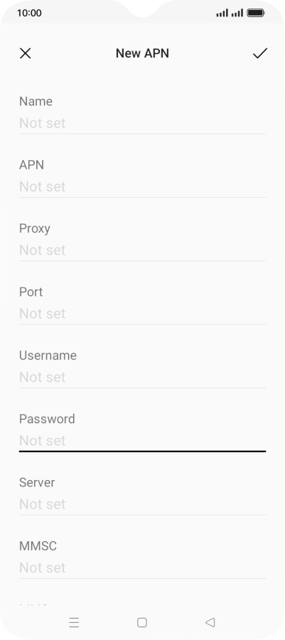 Press the field below 