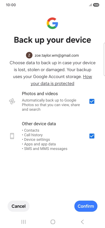 Press Confirm. Press Confirm.