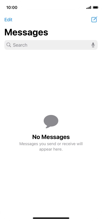 Press the new message icon. Press the new message icon.