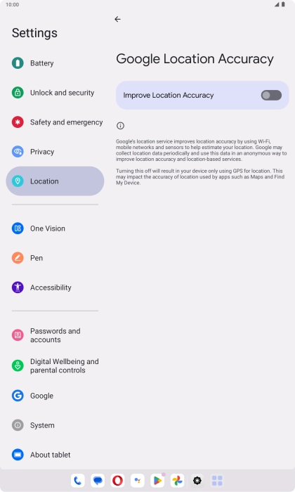 If you press the indicator next to 