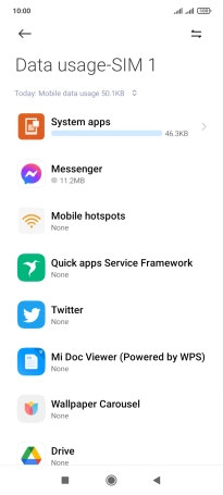 Press the drop down list.