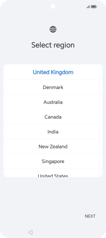 Press the required country or area.