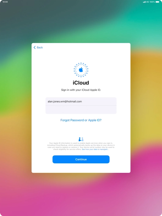 Press Continue. Press Continue.