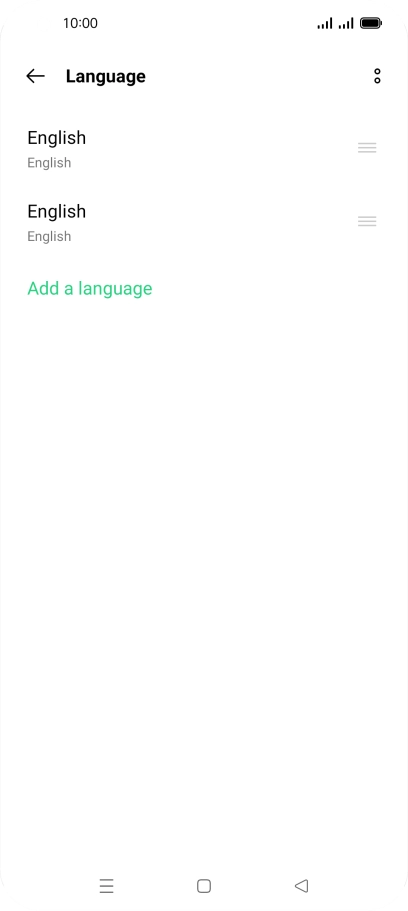 To select the new language as the default language, press the move icon next to the required language and drag it to the top of the list. To select the new language as the default language, press the move icon next to the required language and drag it to the top of the list.