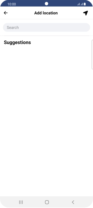 Press the search field and key in the required search word.