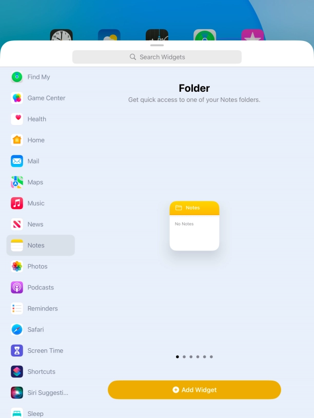 Press Add Widget. Press Add Widget.