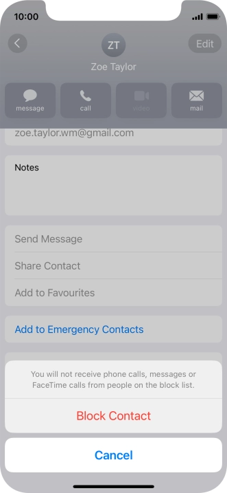 Press Block Contact.