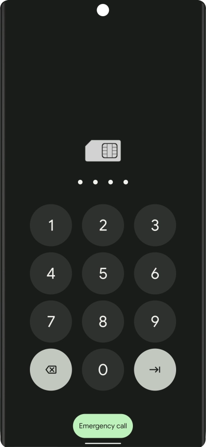 Key in a new four-digit PIN and press arrow right.