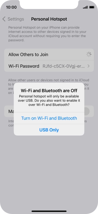 If Wi-Fi is turned off, press Turn on Wi-Fi and Bluetooth.