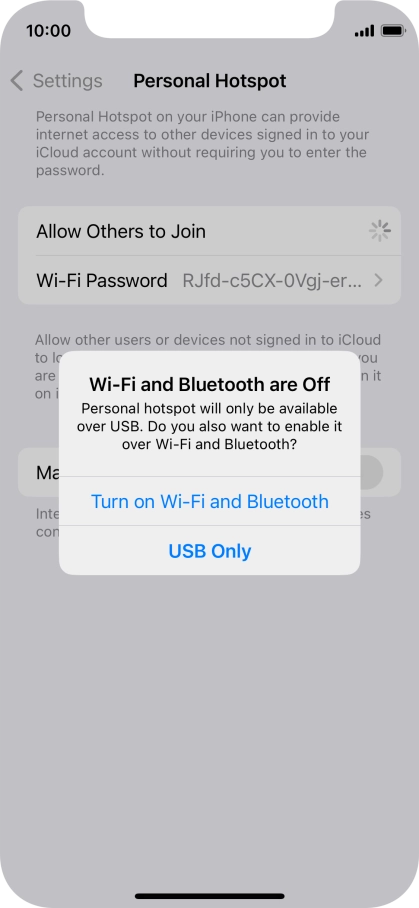 If Wi-Fi is turned off, press Turn on Wi-Fi and Bluetooth.