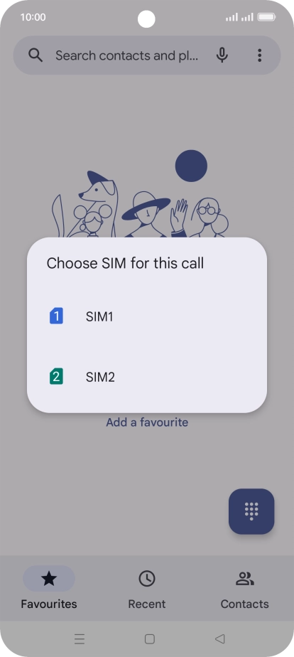 Press the required SIM and follow the instructions to listen to your messages.