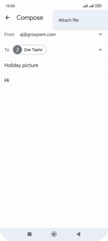 Press Attach file and go to the required folder.
