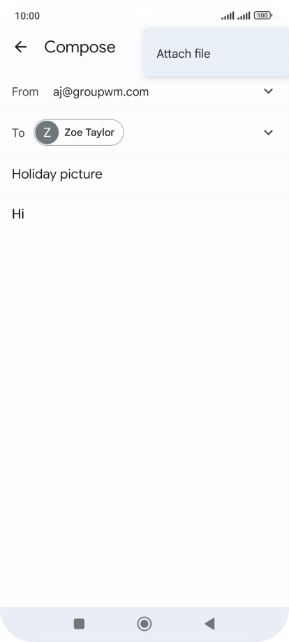 Press Attach file and go to the required folder.