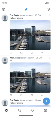 Press the new tweet icon.