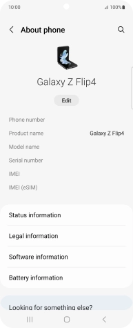 Press Status information.