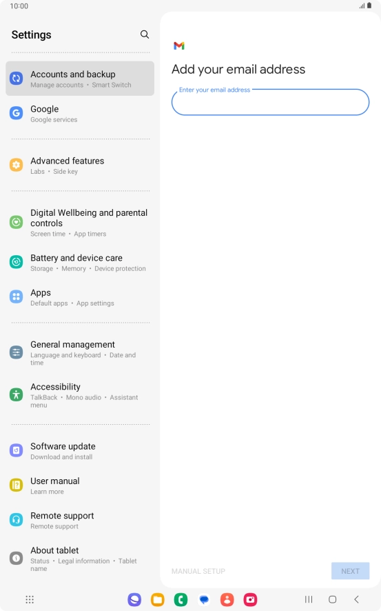 Press the field below Press the field below