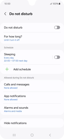 Press the indicator next to 