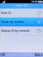 Select Show my number to turn on caller identification.