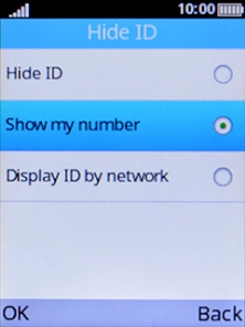 Select Show my number to turn on caller identification.