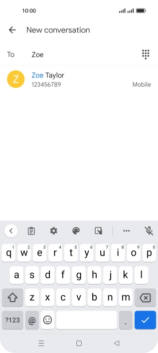 Press the required contact.