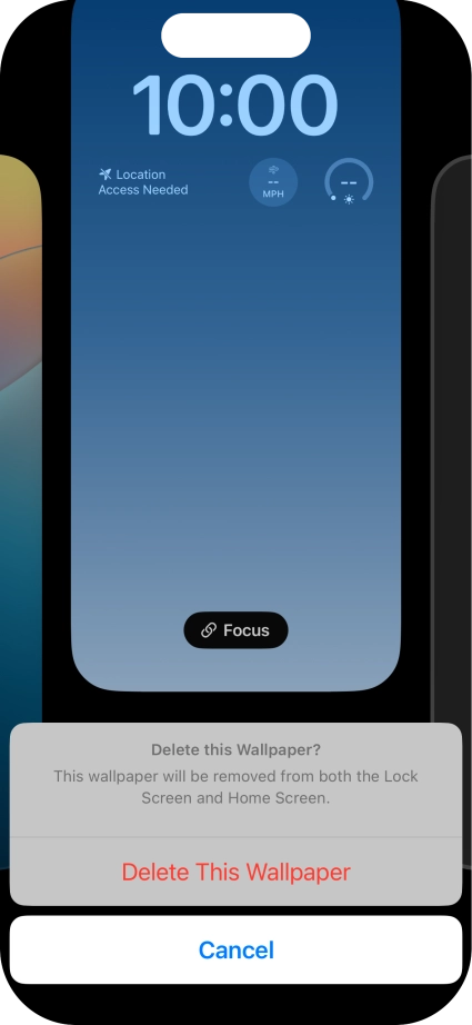 Press Delete This Wallpaper.