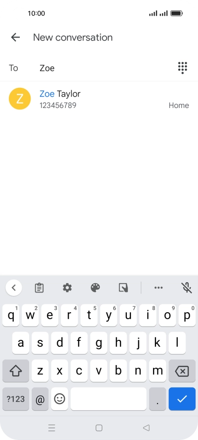 Press the required contact.