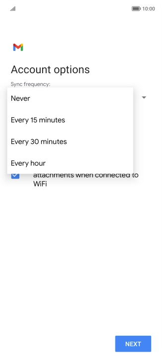 Press the required setting. Press the required setting.