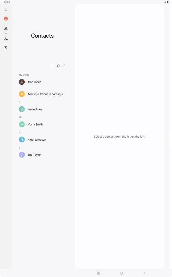 Press the new contact icon.