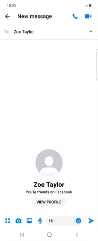 Write the required message and press the send icon.