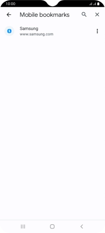 Press the required bookmark.