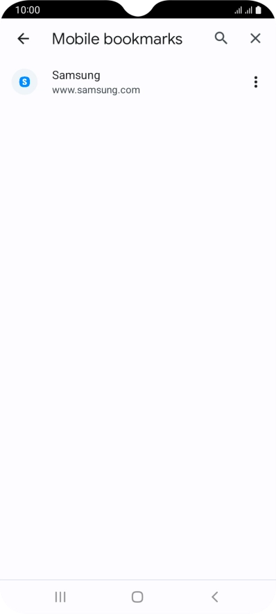 Press the required bookmark.