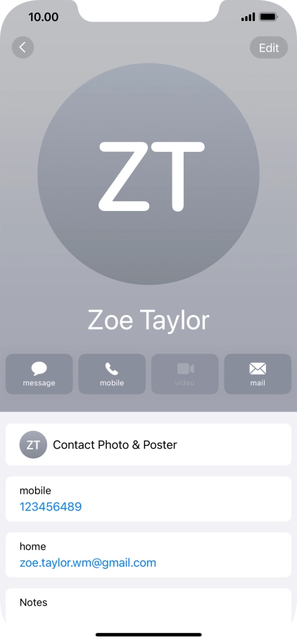 Slide your finger upwards starting from the bottom of the screen to return to the home screen.