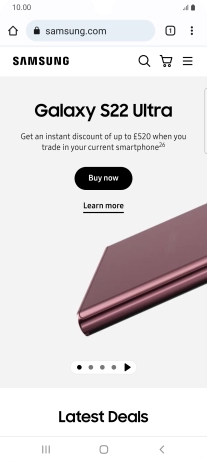 Press the menu icon.