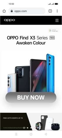 Press the menu icon.