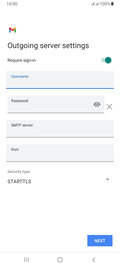 Press the field below 