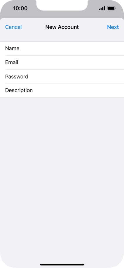 Press Description and key in the required name.