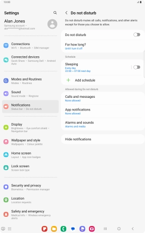 Press the indicator next to 