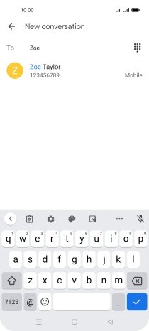 Press the required contact.