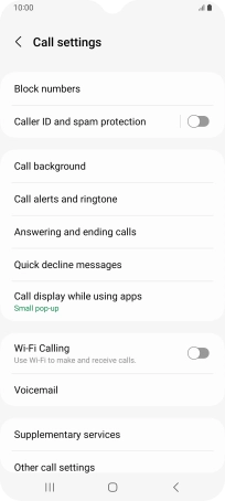 Press Supplementary services.