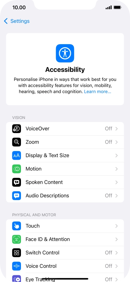 Press Display & Text Size.
