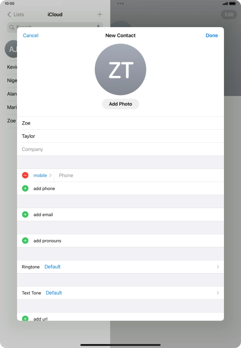 Press Phone and key in the required phone number.