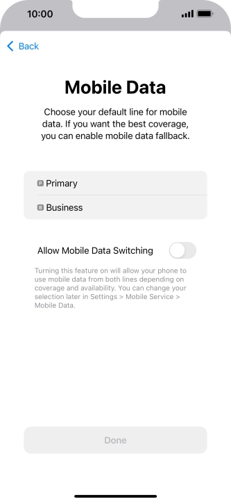 Press the required price plan. Press the required price plan.