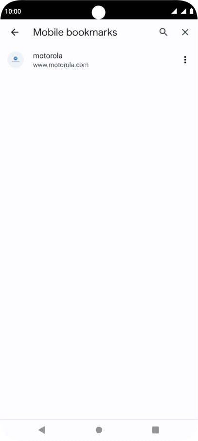 Press the required bookmark.