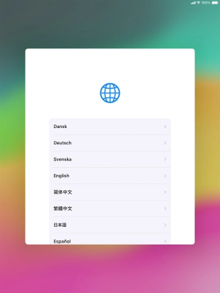 Press the required language.