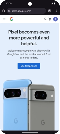 Press the menu icon.