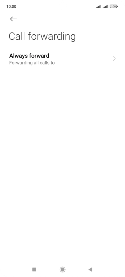 Press the required divert type.