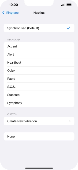 Press the required setting to turn on the function.