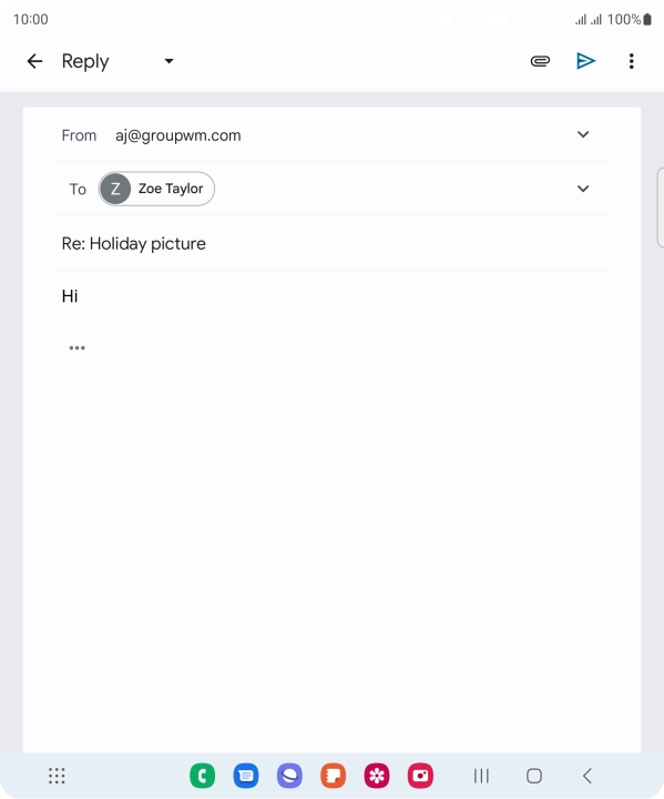 Press the send icon.