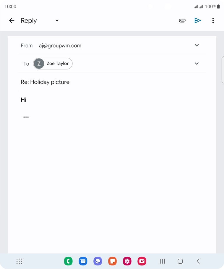 Press the send icon.