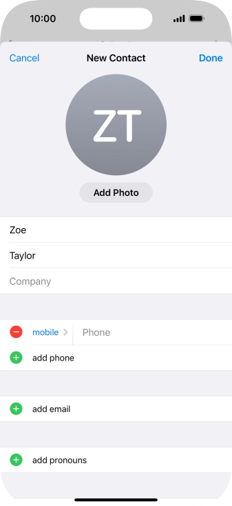 Press Phone and key in the required phone number.
